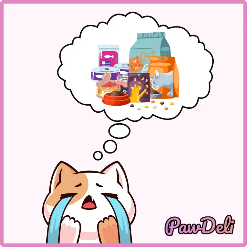 a cat imagining food