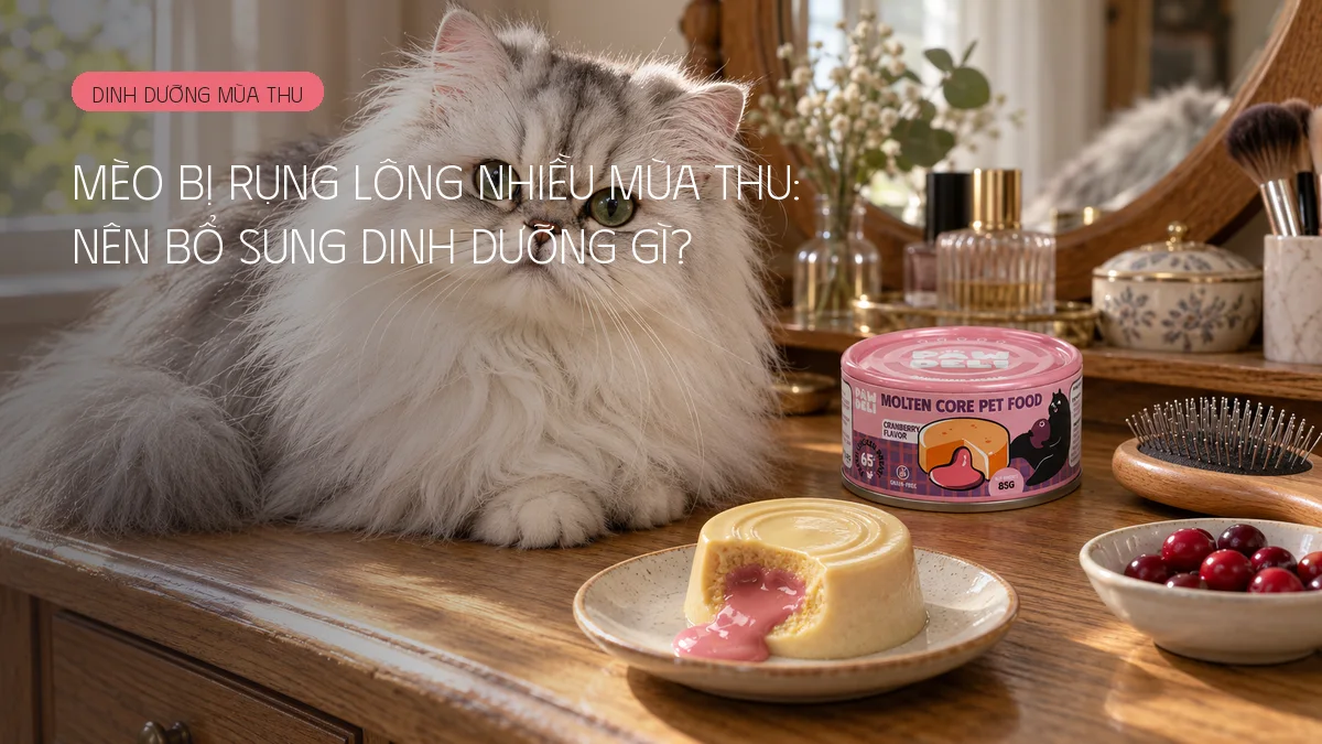 Mèo bị rụng lông nhiều mùa thu: nên bổ sung dinh dưỡng gì?