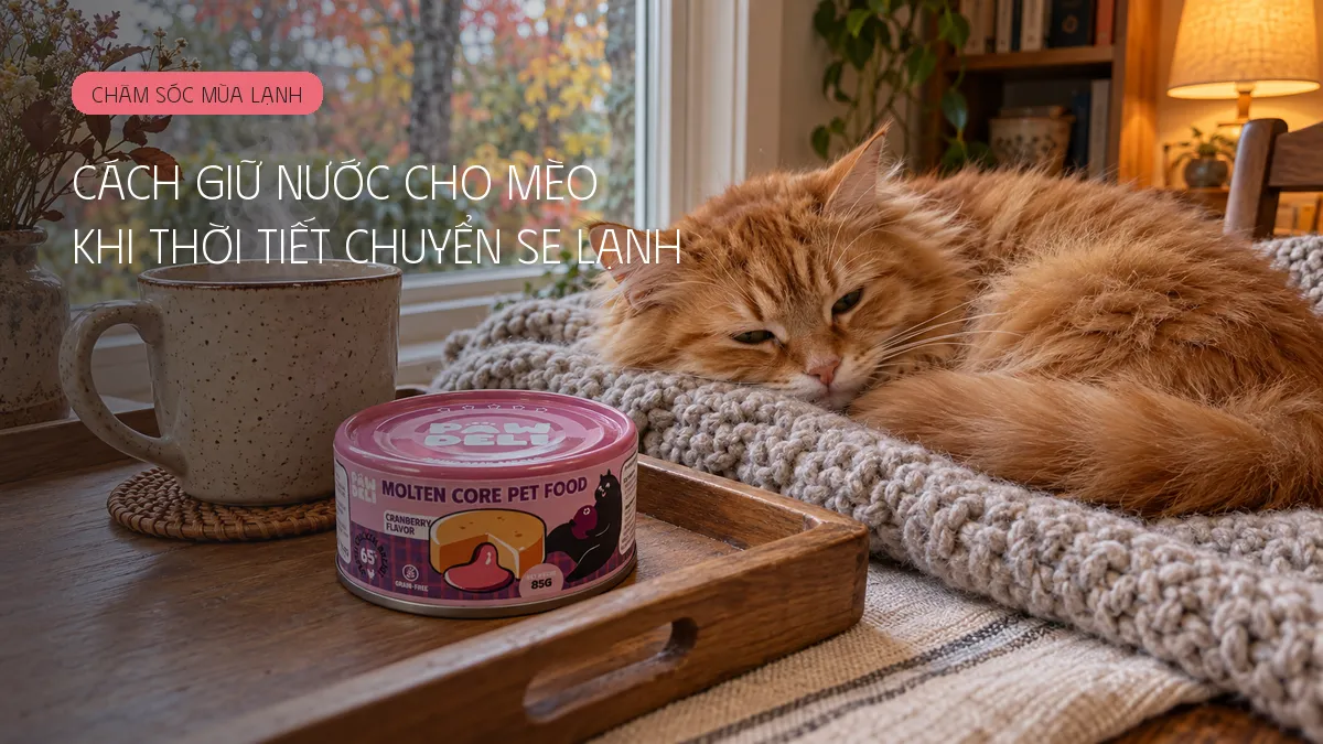 Cách giữ nước cho mèo khi thời tiết chuyển se lạnh