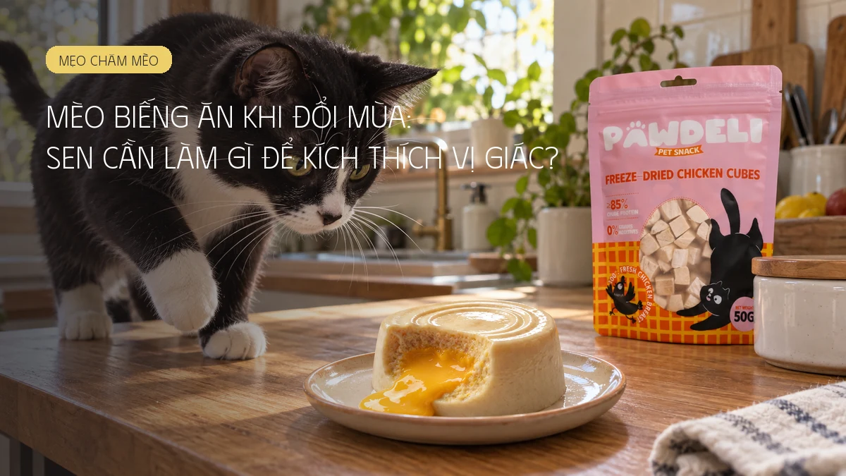 Mèo biếng ăn khi đổi mùa: sen cần làm gì để kích thích vị giác?