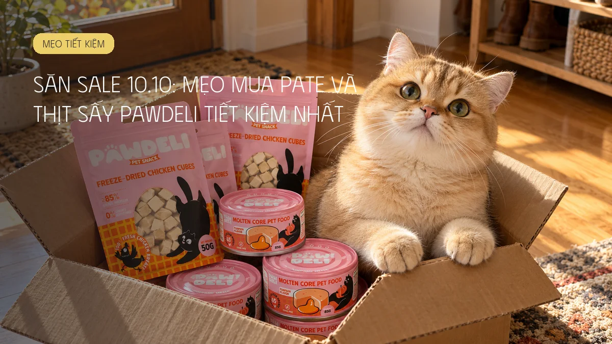 Săn sale 10.10: mẹo mua pate và thịt sấy PAWDELI tiết kiệm nhất