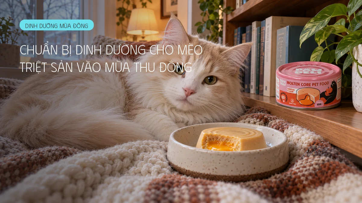 Chuẩn bị dinh dưỡng cho mèo triệt sản vào mùa thu đông